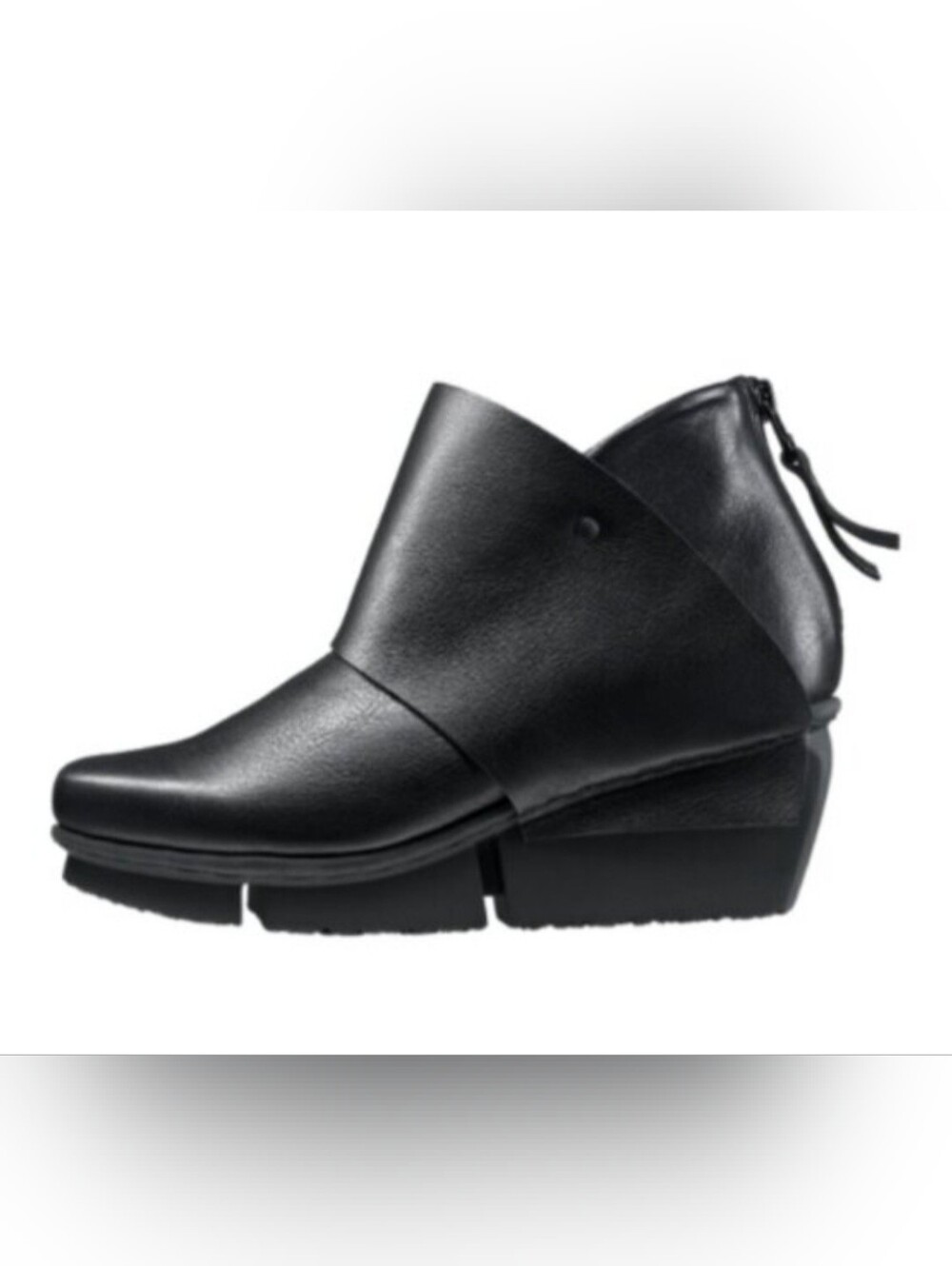 Trippen Plot Leather Wedge Platform Boot Booties